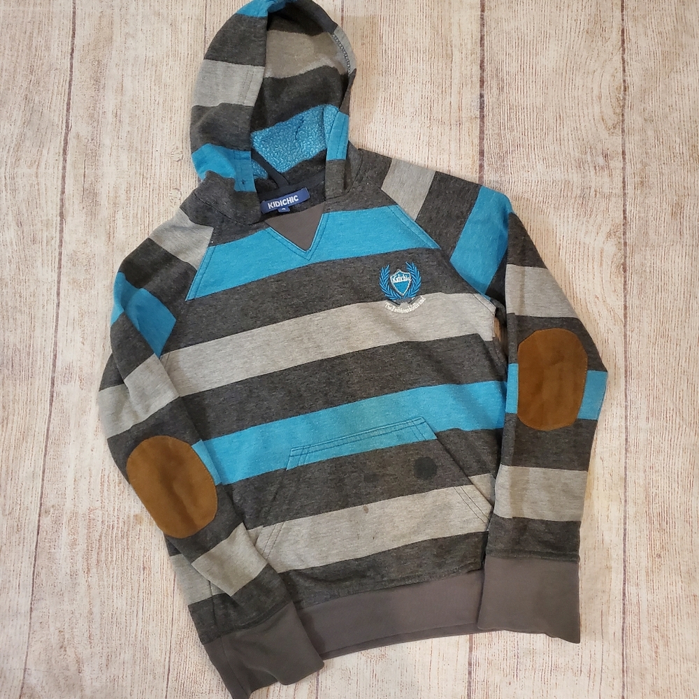 Kidichic striped hoodie sweatshirt sz 8